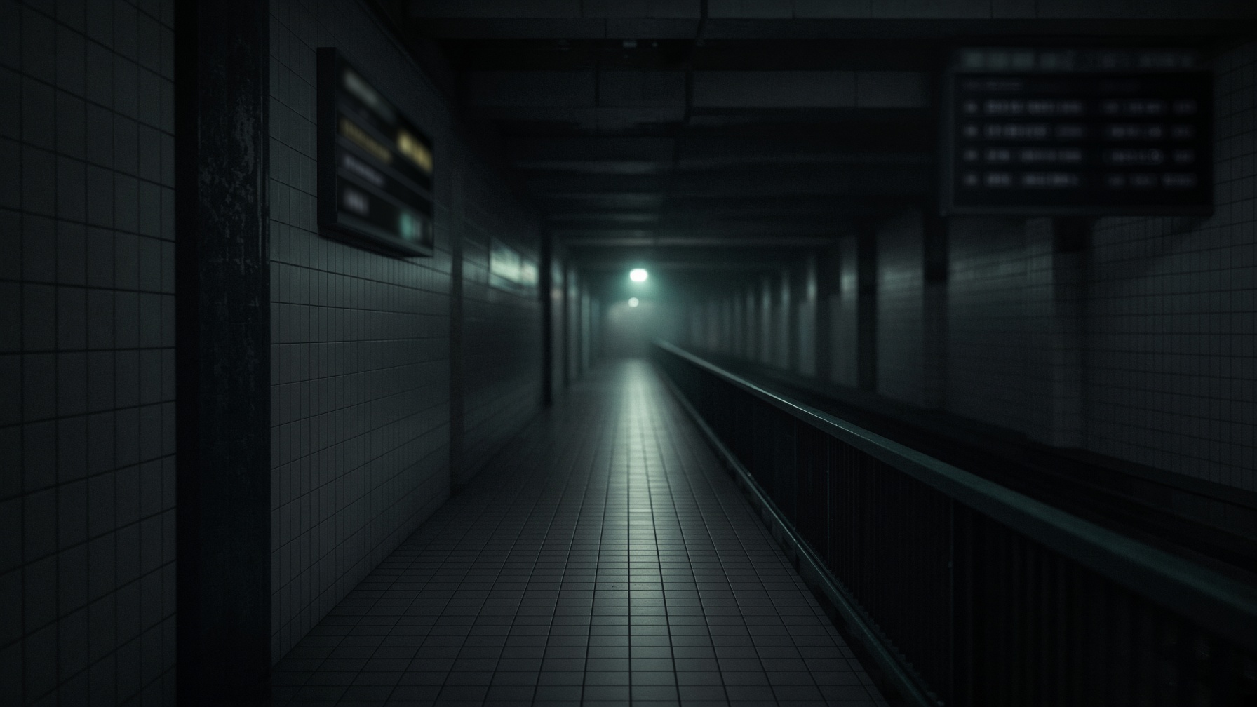 Empty transit junction at dusk